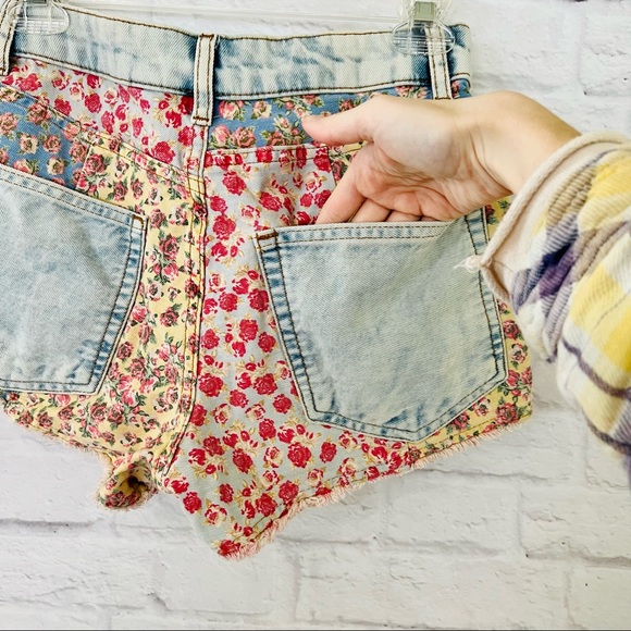 Farm Rio Floral Denim Shorts - Picture 6 of 13
